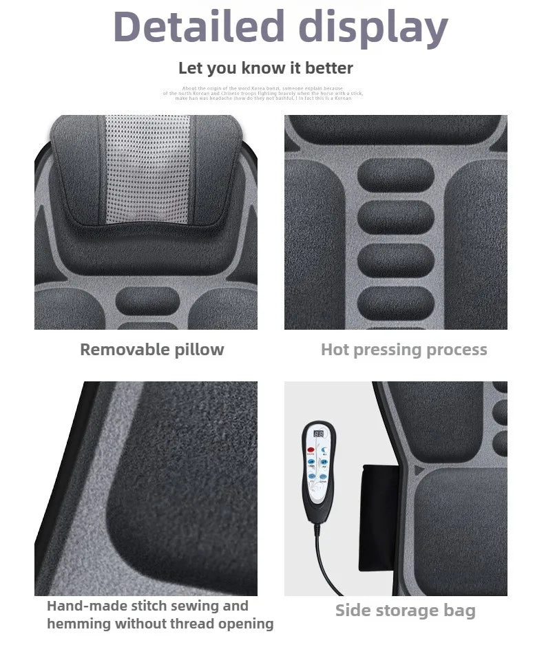 Full Body Shiatsu Back Massager with Heat – Deep Kneading Seat Cushion