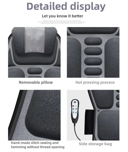 Full Body Shiatsu Back Massager with Heat – Deep Kneading Seat Cushion