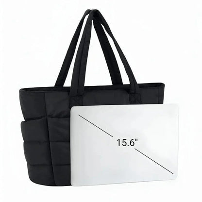 Cloud Puffer Tote Bag – Lightweight Quilted Shoulder Bag for Women