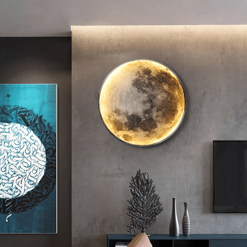 LunaGlow – Adjustable Moon Wall Light with LED Ambience