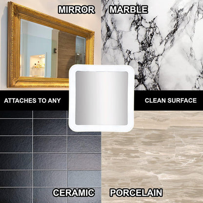 GlowView 10X Lighted Magnifying Mirror with LED & Suction Mount – Portable Makeup Mirror