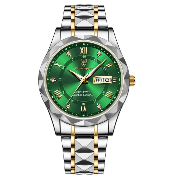 Waterproof Luxury Men’s Watch with Luminous Hands & Date
