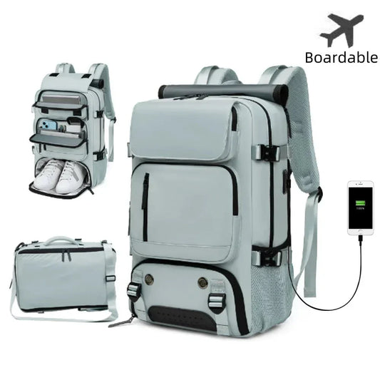 TRAVELMAX Pack – Large Waterproof Travel Backpack with USB Charging Port