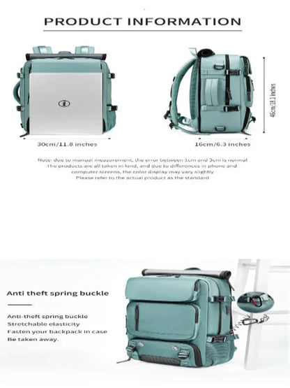 TRAVELMAX Pack – Large Waterproof Travel Backpack with USB Charging Port