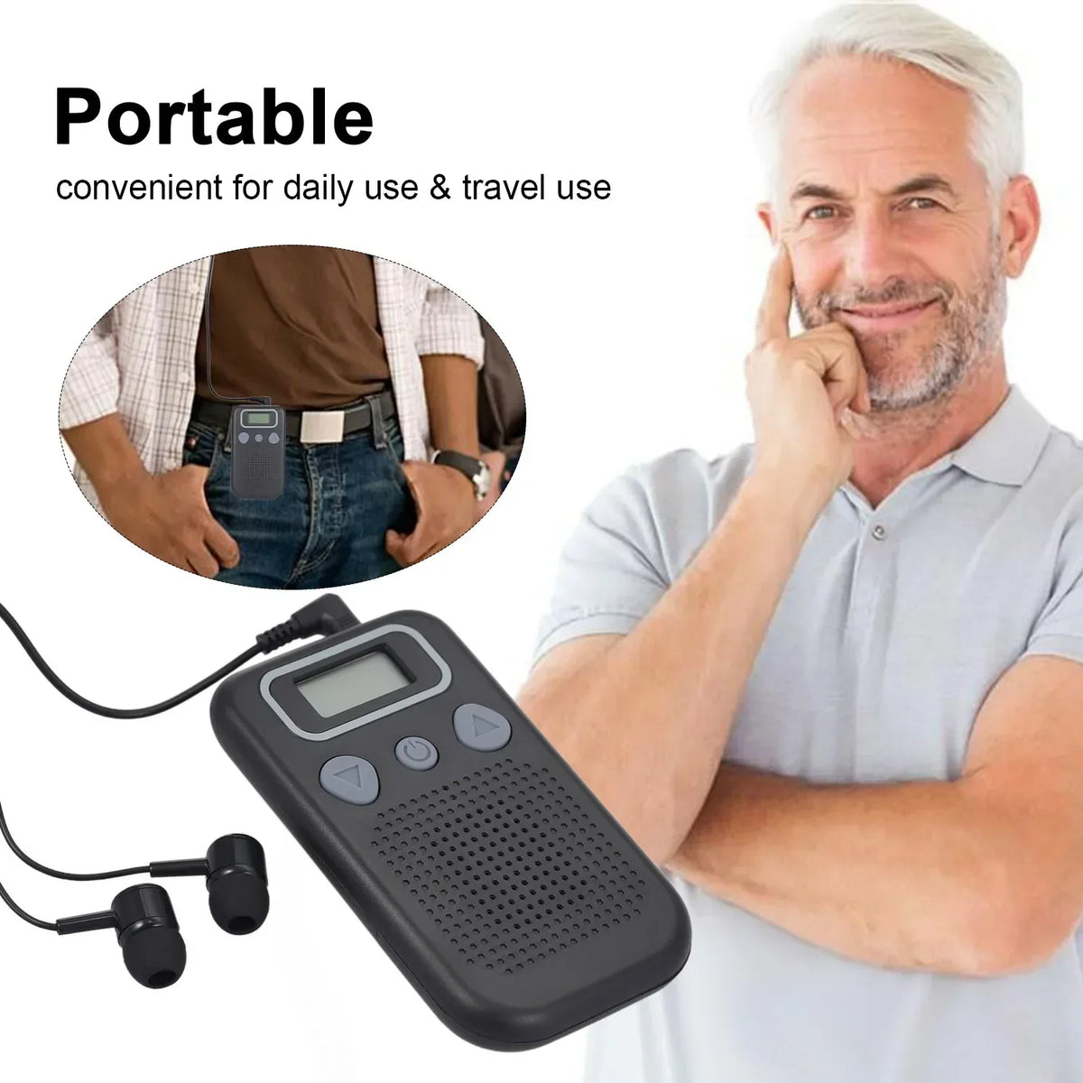 Sound Enhancing Devices In-Ear Hearing Amplifier Device – Battery-Powered Sound Enhancement ...