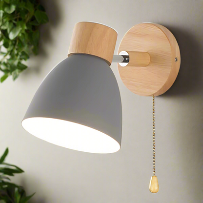 Scandinavian Inspired Wall Light with Easy Pull Switch