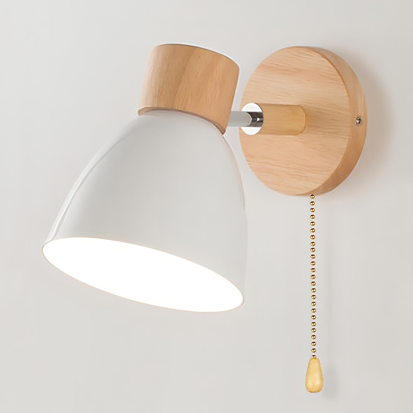 Scandinavian Inspired Wall Light with Easy Pull Switch