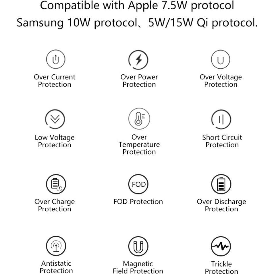 2-in-1 Alarm Clock with Wireless Charger – Digital LED Display | Qi-Compatible