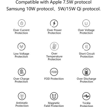 2-in-1 Alarm Clock with Wireless Charger – Digital LED Display | Qi-Compatible