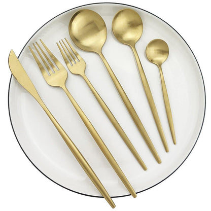 Torin 36-Piece Minimalist Cutlery Set – Premium Stainless Steel Flatware with Matte Finish