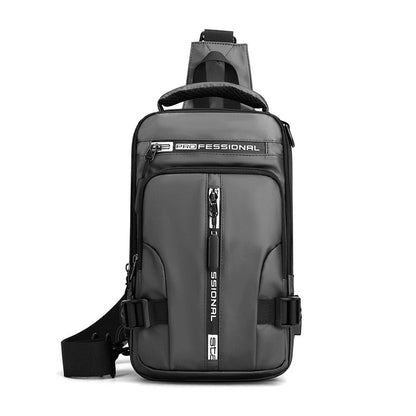 Waterproof Oxford Crossbody Bag, Anti-Theft Sling Bag, USB Charging & Multi-Pocket Design