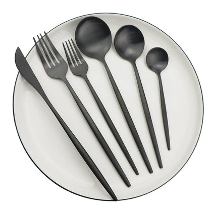 Torin 36-Piece Minimalist Cutlery Set – Premium Stainless Steel Flatware with Matte Finish