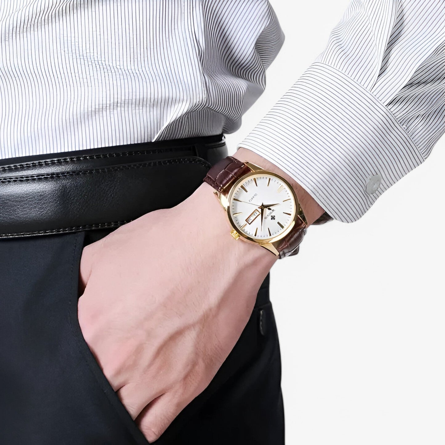 Renzo | Classic Luxury Leather Watch – Timeless Elegance for Every Occasion
