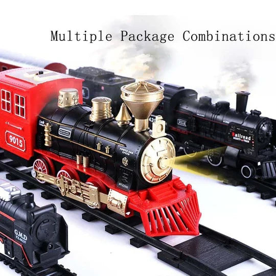 Deluxe 39-Piece HO Scale Model Train Set with Real Smoke, Lights & Oval Track