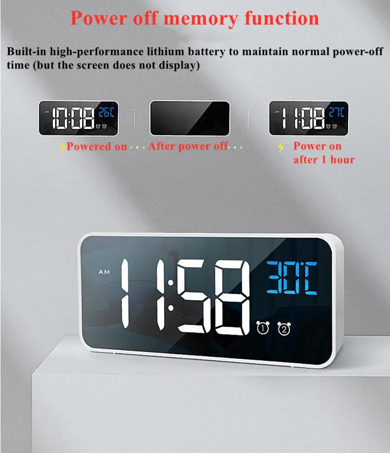 Harmonix – Smart LED Alarm Clock with Music, Temperature Display & Voice Control