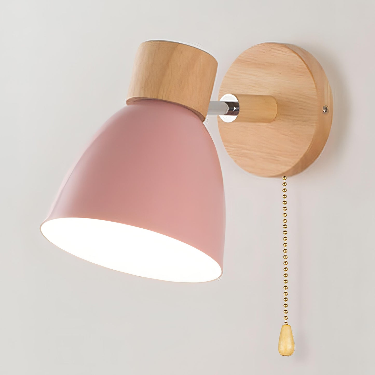 Scandinavian Inspired Wall Light with Easy Pull Switch