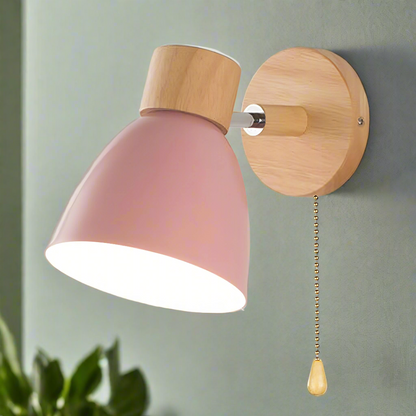 Scandinavian Inspired Wall Light with Easy Pull Switch