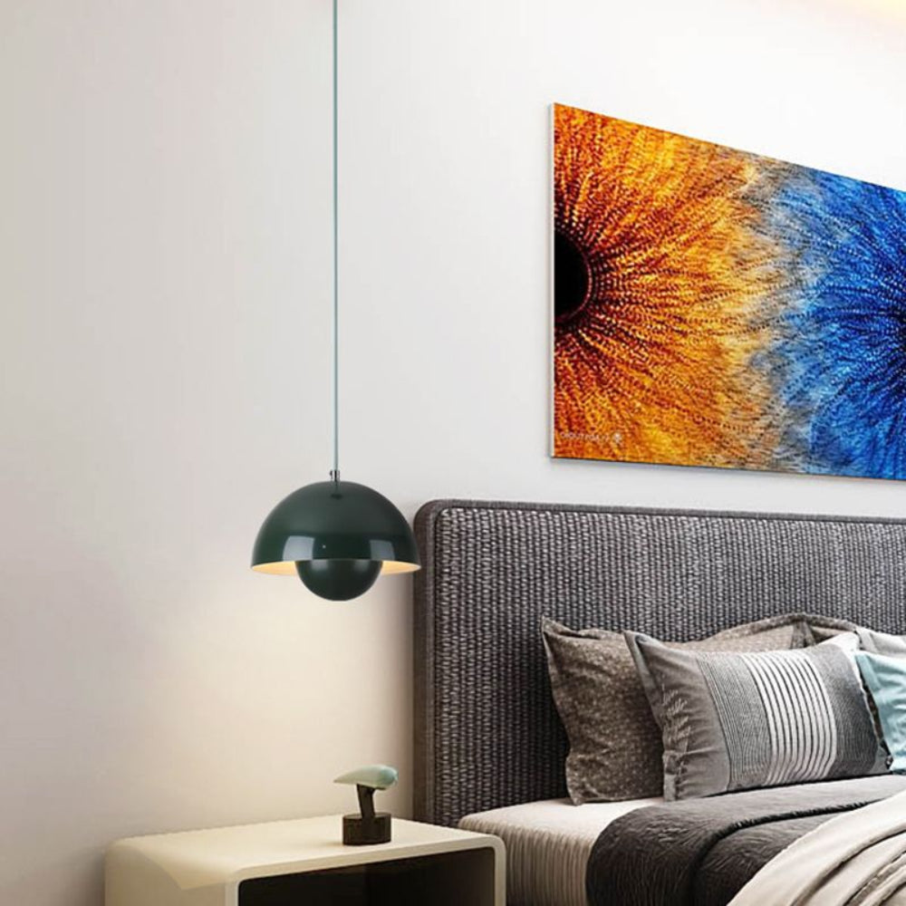 Half-Circle Colourful Chandelier – Modern Scandinavian Ceiling Light for Dining, Living & Office