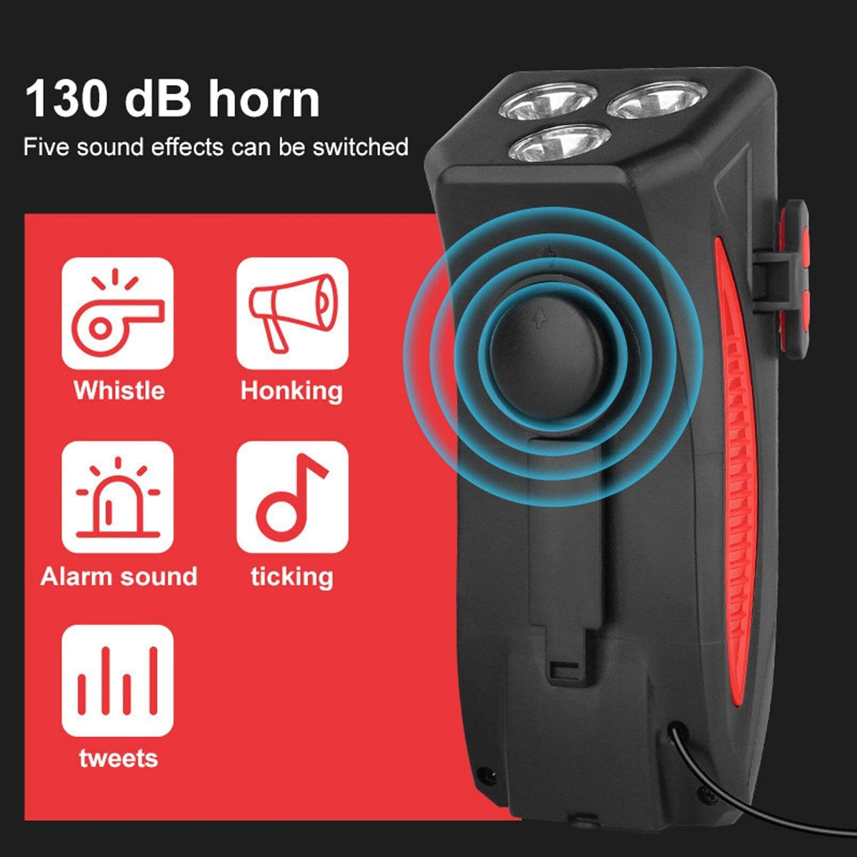 RideLight 4-in-1 Bike Light - Power Bank, Phone Holder & Horn - 400 Lumens Waterproof Light