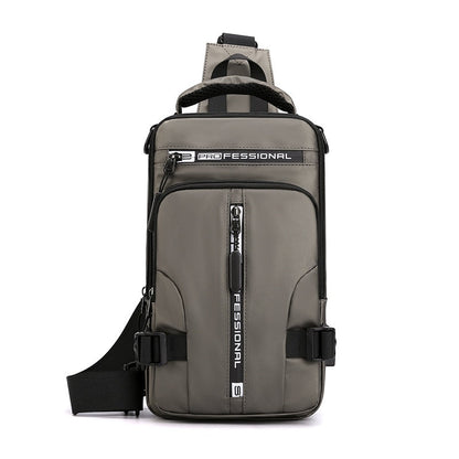 Waterproof Oxford Crossbody Bag, Anti-Theft Sling Bag, USB Charging & Multi-Pocket Design