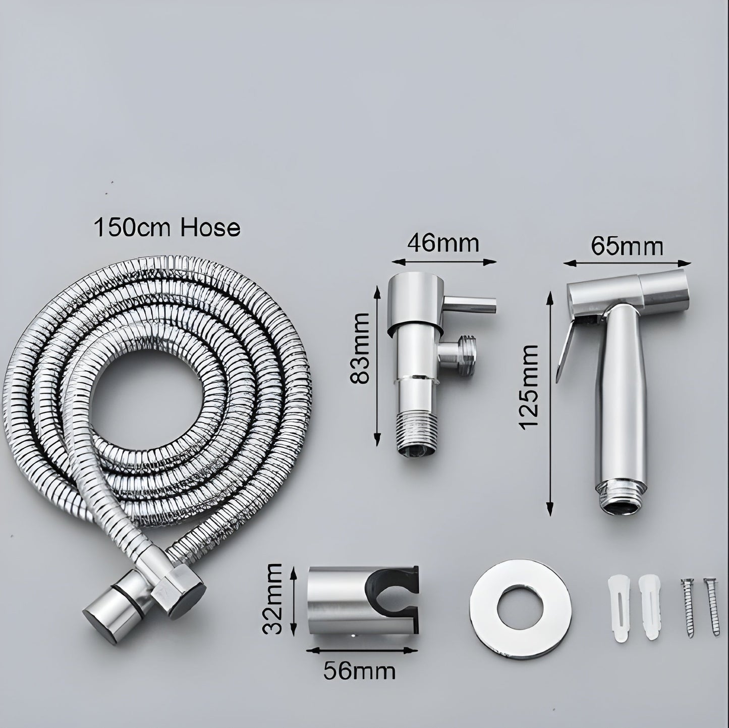 SilkStream Stainless Steel Bidet Sprayer – Hygienic Handheld Toilet Shower for Modern Bathrooms