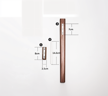 FreshFloret Wall-Mounted Wooden Vase – Solid Beech & Walnut Flower Display