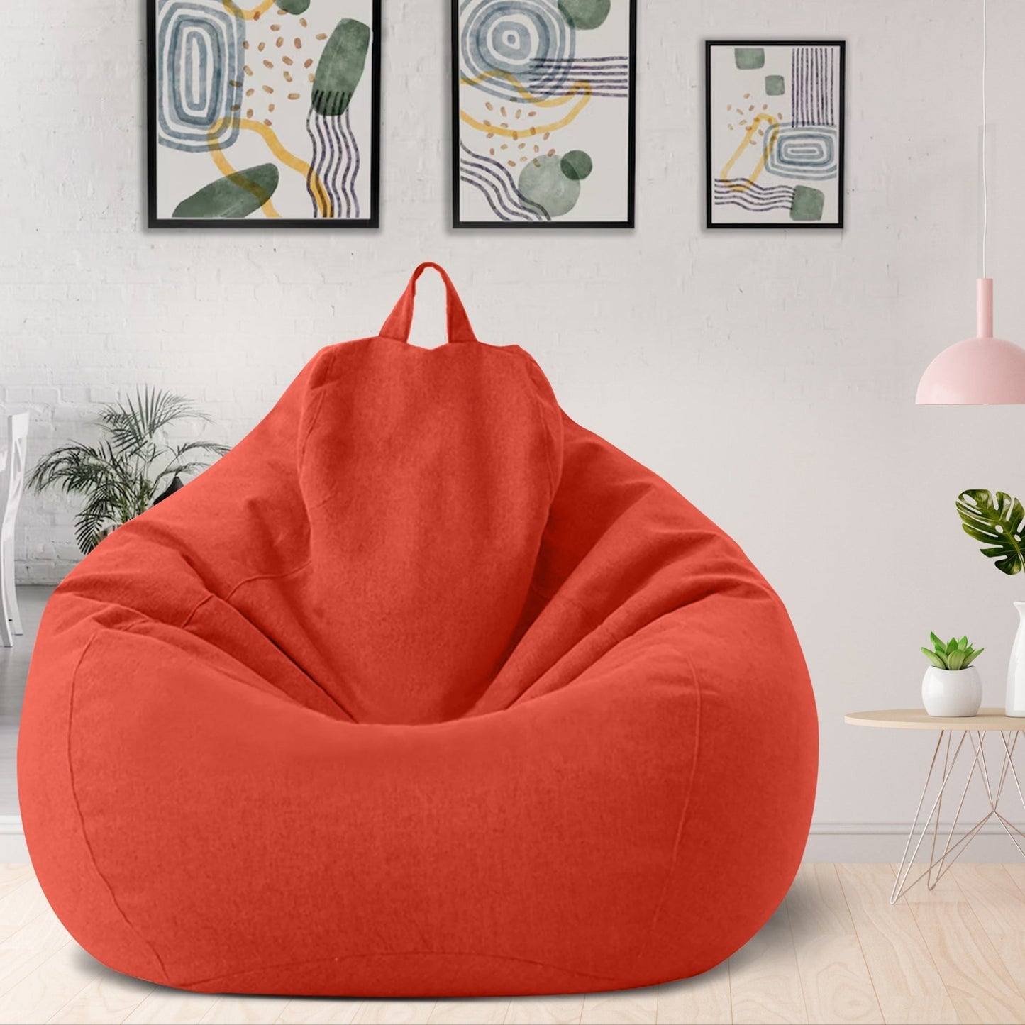 Luxury Linen Bean Bag – Ergonomic & Stylish Comfort Seating