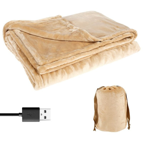 Cordless Electric Heated Blanket – Portable USB Flannel Heated Throw