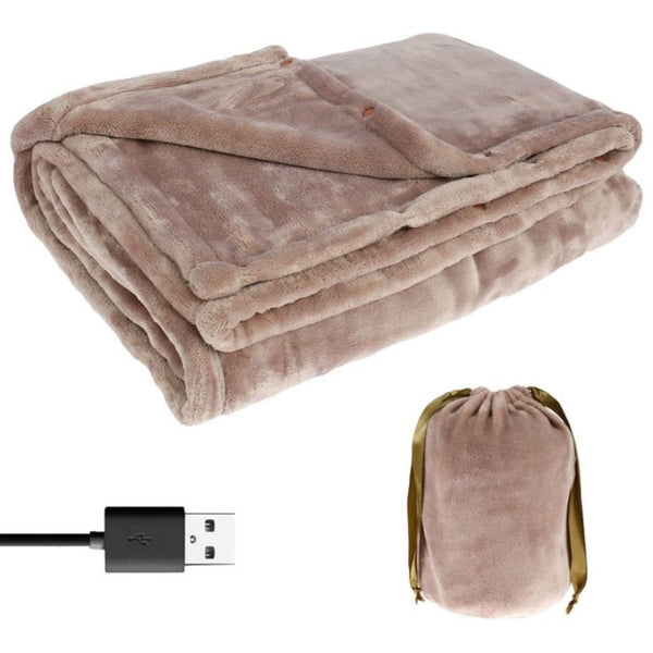 Cordless Electric Heated Blanket – Portable USB Flannel Heated Throw