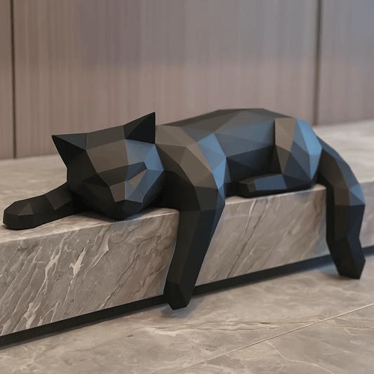 GeoCat – Abstract Cat Sculpture Modern & Elegant Home Décor