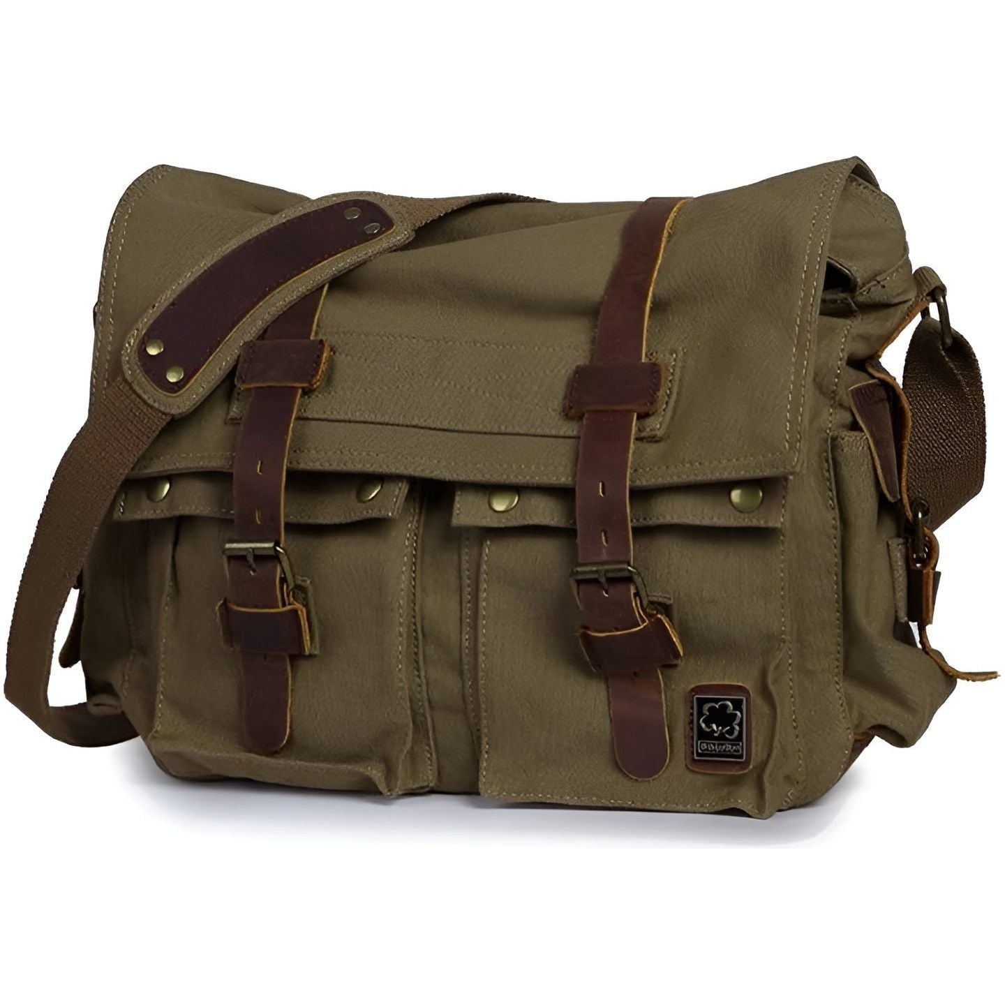 Michael Bag – Vintage Canvas Messenger Bag for Men with Leather Accents
