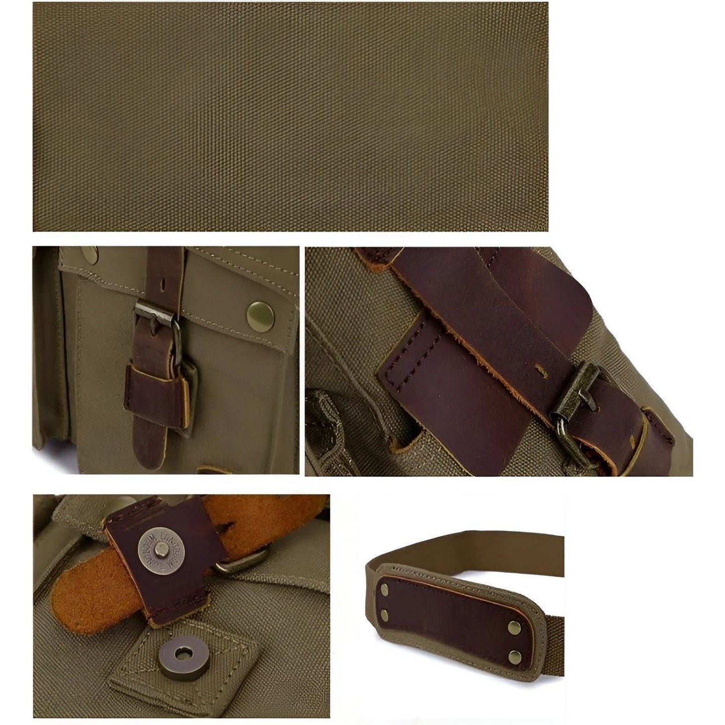 Michael Bag – Vintage Canvas Messenger Bag for Men with Leather Accents