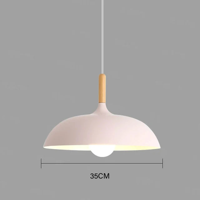 NordicOak Scandinavian Oak Ceiling Light – Modern LED Pendant Lamp