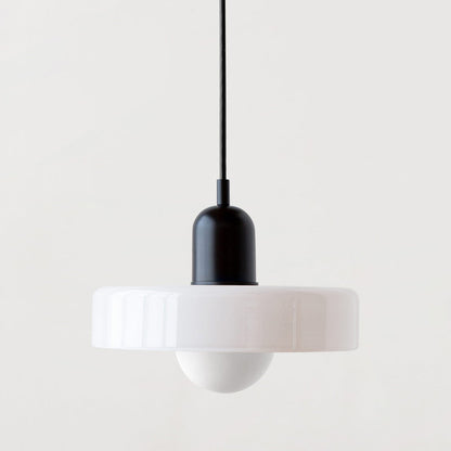 Coloured Glass Pendant Light – Elegant Bauhaus-Style Hanging Lamp for Living Room & Dining Area