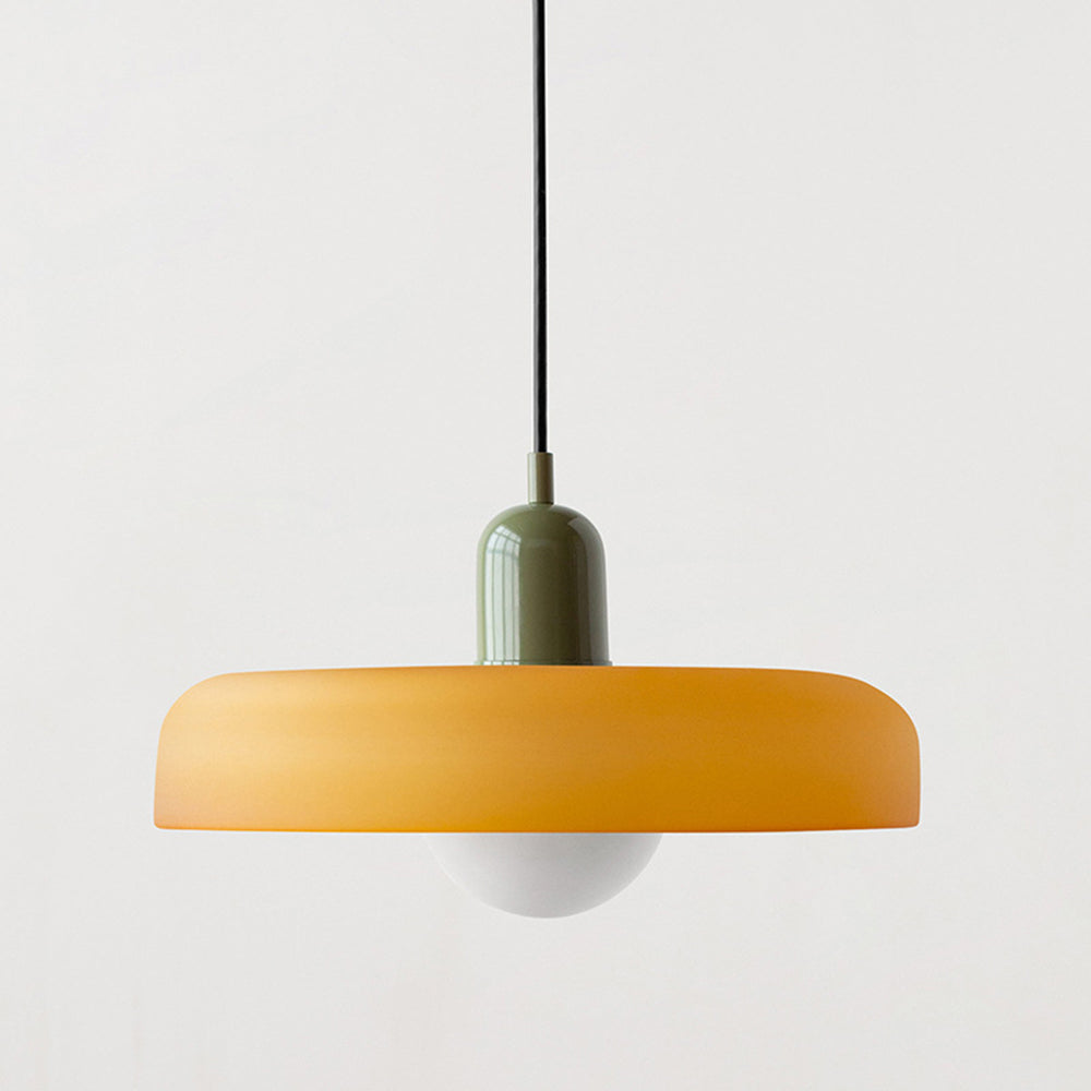 Coloured Glass Pendant Light – Elegant Bauhaus-Style Hanging Lamp for Living Room & Dining Area