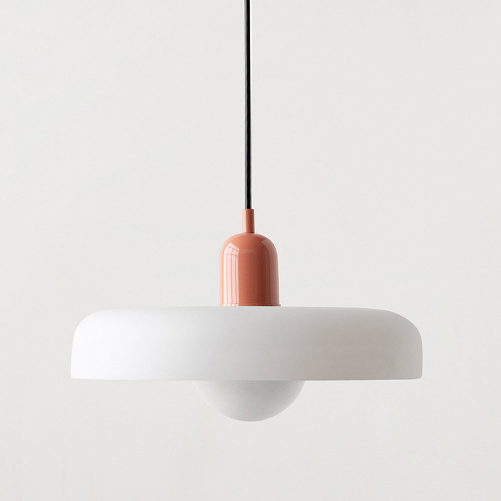 Coloured Glass Pendant Light – Elegant Bauhaus-Style Hanging Lamp for Living Room & Dining Area