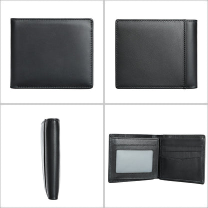 StitchCraft Men’s Bifold Genuine Leather RFID Wallet – Slim, Secure & Stylish