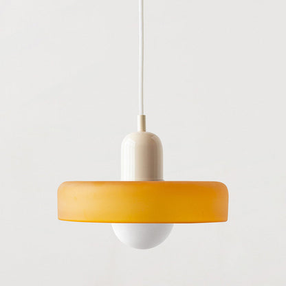 Coloured Glass Pendant Light – Elegant Bauhaus-Style Hanging Lamp for Living Room & Dining Area