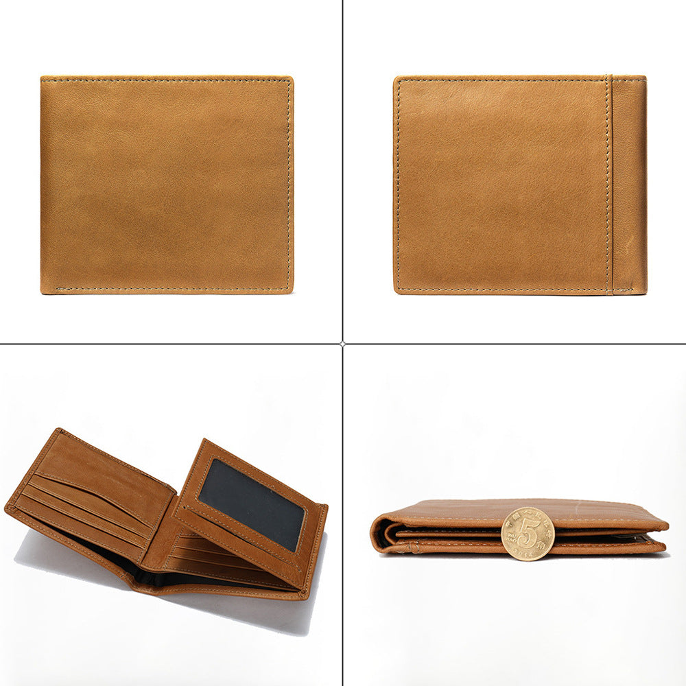 StitchCraft Men’s Bifold Genuine Leather RFID Wallet – Slim, Secure & Stylish