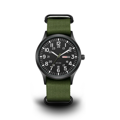 Men’s Rugged Outdoor Watch – Waterproof Military-Style Stainless Steel Timepiece
