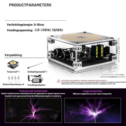 Multifunctional Tesla Music Speaker | Plasma Lightning Speaker | Wireless Bluetooth Sound