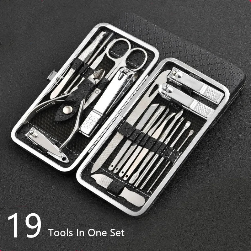 LuxeTools 19-Piece Professional Stainless Steel Manicure & Pedicure Set