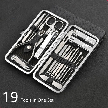 LuxeTools 19-Piece Professional Stainless Steel Manicure & Pedicure Set