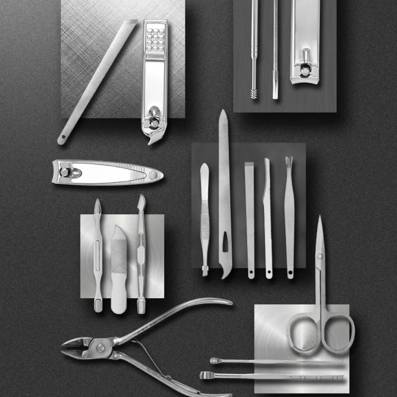LuxeTools 19-Piece Professional Stainless Steel Manicure & Pedicure Set