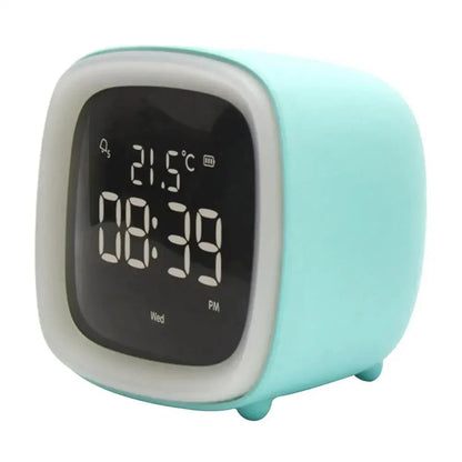Cartoon Bunny LED Alarm Clock with Night Light – Rechargeable, Cute Digital Display for Kids & Bedrooms