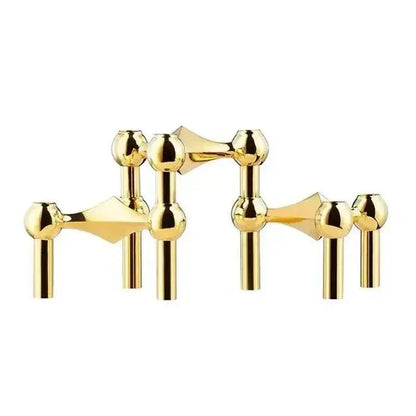 Modern Molecular Metal Candle Holder – Nordic-Style Silver Candle Stand for Elegant Home Decor