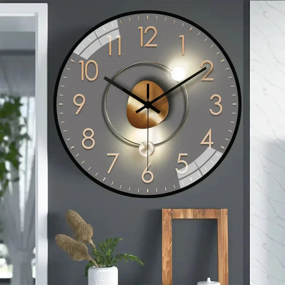 Silent Classic Wall Clock | Non-Ticking Elegant Timepiece for Bedroom & Office