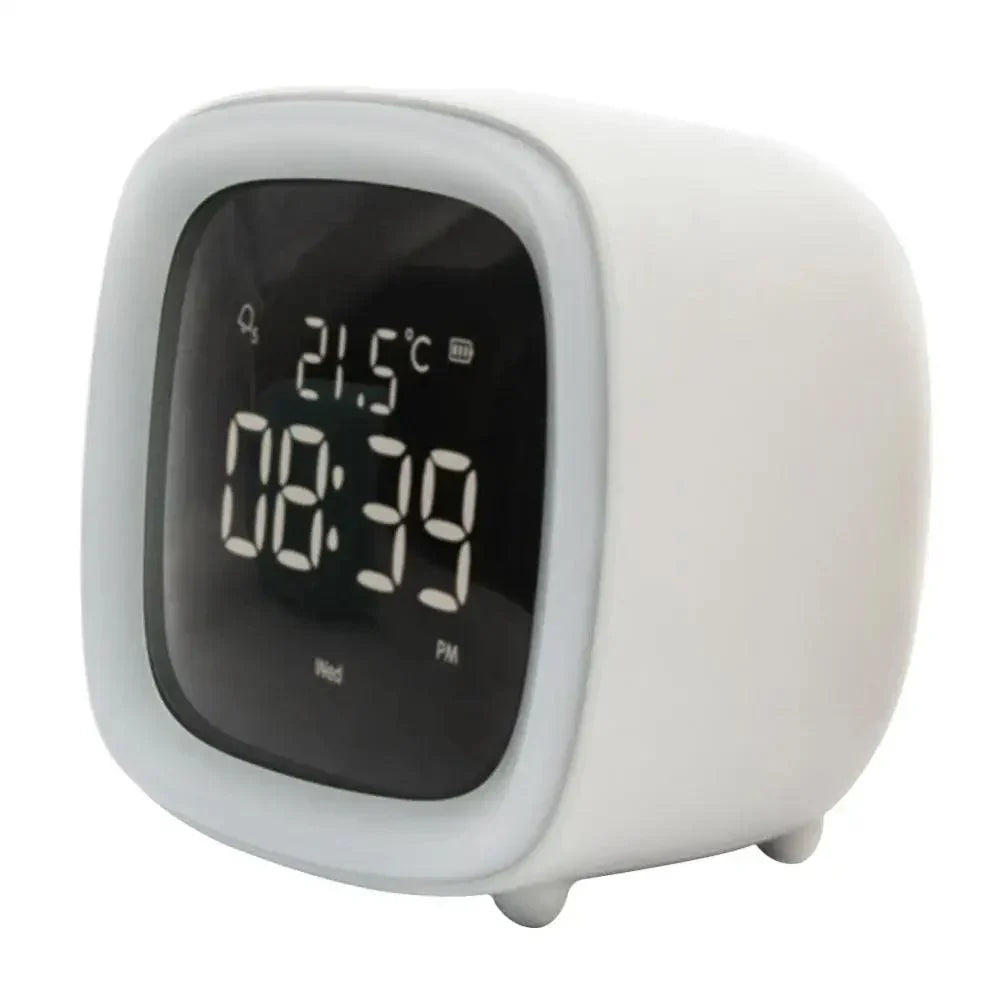 Cartoon Bunny LED Alarm Clock with Night Light – Rechargeable, Cute Digital Display for Kids & Bedrooms