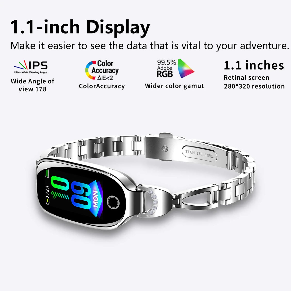 Waterproof Fitness Tracker – Smart Bracelet for Women