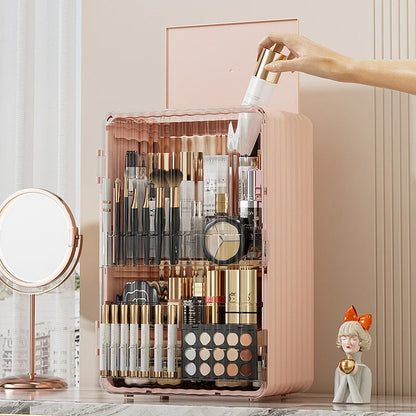 Luxo Luxury Makeup Storage Box – Dust-Proof Cosmetic Organizer with Magnetic Door